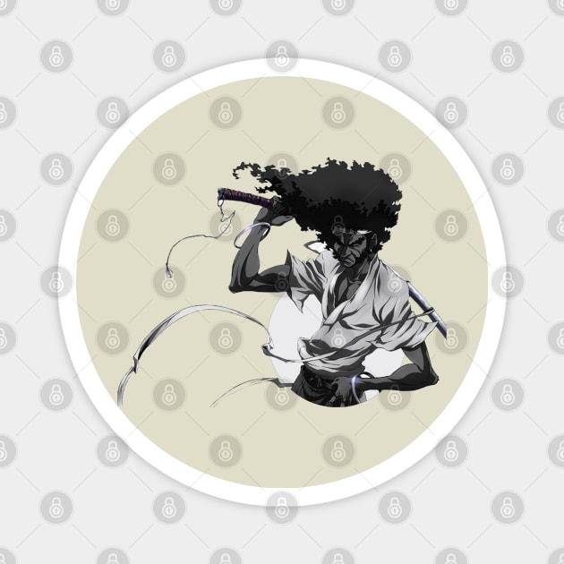 afro samurai tattoo Magnet by Sparkledoom